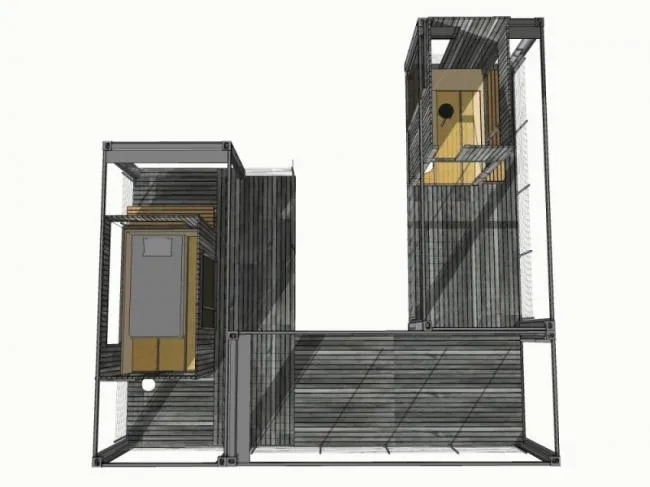 Sketchup Residential Model | Container Housing, Modern Style, Residential Architecture
