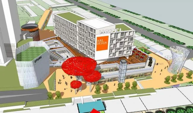 Sketchup Hotel Model | Multi story Inn, Hotel, Mushroom Sculpture, Modern Style