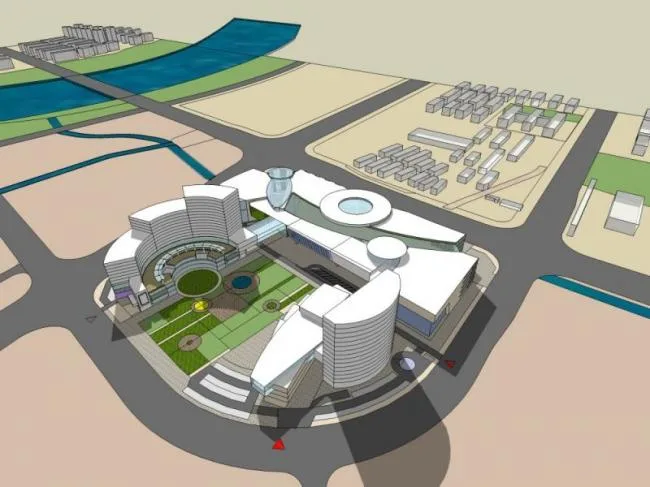 Sketchup Hotel Model | Multi story Hotel, Modern Style