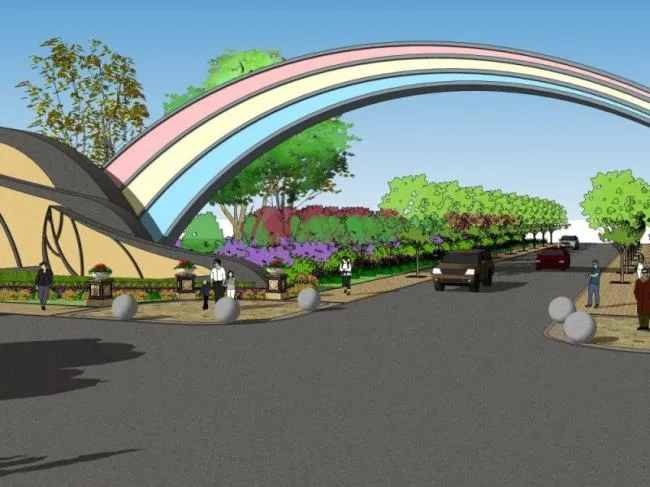 Sketchup Landscape Model | Street Landscape, Modern Style