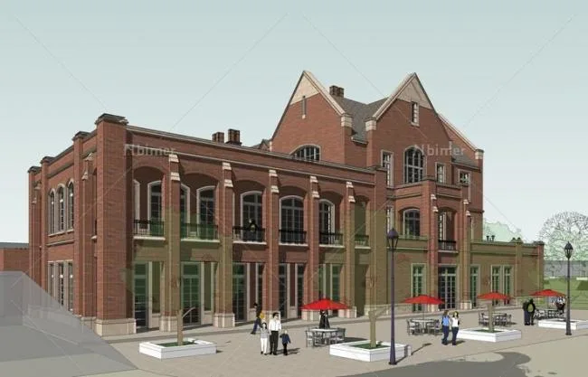 Sketchup Business Model | Multi story Entertainment Club, British Style, Classical Style, Commercial Architecture