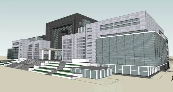 Sketchup Office Model | High rise Government Office Building, Public Building, Modern Style