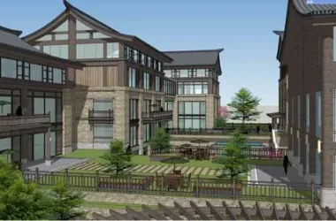 Modern Chinese-Style Multi-Story Small Headquarters Office Model in SketchUp-BIM WORLD