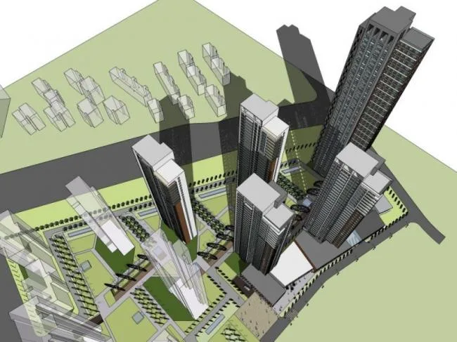 Sketchup Residential Model | Super High rise Residential, Modern Style