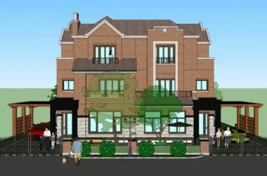 Classical Twin Villa Model in SketchUp-BIM WORLD