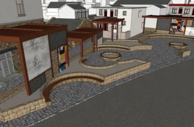 SketchUp Business Model: Modern Multi-Story Commercial Street Design-BIM WORLD