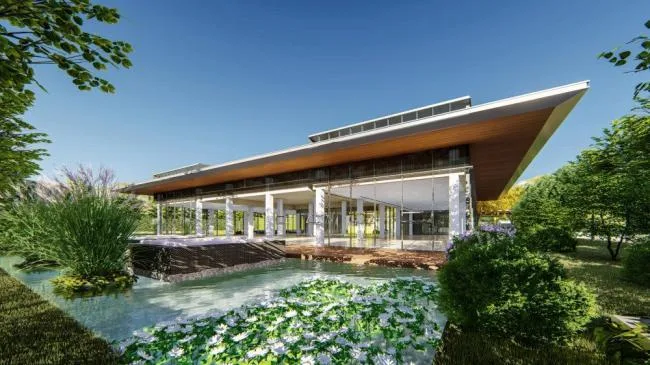 Sketchup Business Model | Multi story clubhouse, modern style, commercial building