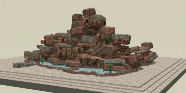 Sketchup Material Model | Rockery Landscape Sculpture Sketch Model Material Component