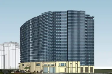Modern High-Rise Hotel Model in SketchUp-BIM WORLD