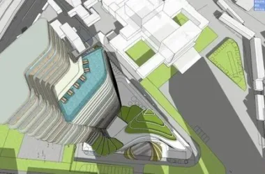 Modern High-Rise Hotel Model in SketchUp-BIM WORLD