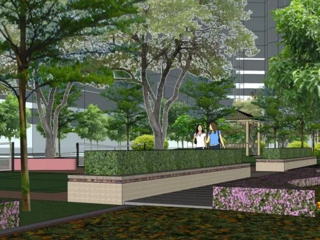 Sketchup Landscape Model | Community Landscape, Residential Landscape, Modern Style