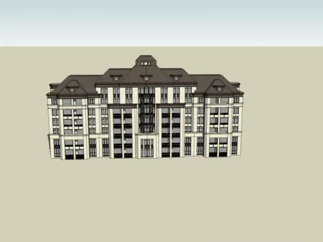 Sketchup Residential Model | Multi story Residence, Classical Style