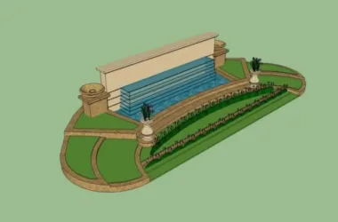 SketchUp Material Model for European Pool Fountain Components-BIM WORLD