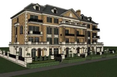 Classical Style Townhouse Villa Model in SketchUp-BIM WORLD