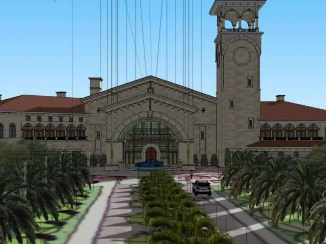 Sketchup Business Model | Multi story Commercial Club, Classical Style