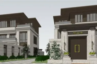 Twin Villa Model in Western Neoclassical Style | SketchUp Design-BIM WORLD
