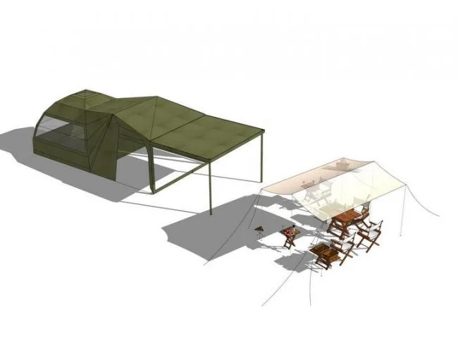 Camping Tent Design with SketchUp Materials