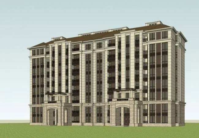 Sketchup Residential Model | Mid to High Rise Residential Buildings, French Style, Classical Style