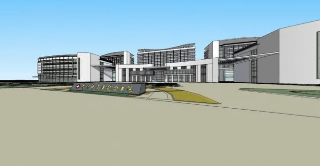 Sketchup Hospital Model | Hospital, Small High Rise, Medical Building, Modern Style