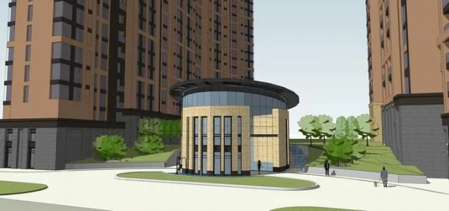 Sketchup Residential Model | High rise residential buildings, neighborhoods, street side businesses, modern style, residential buildings