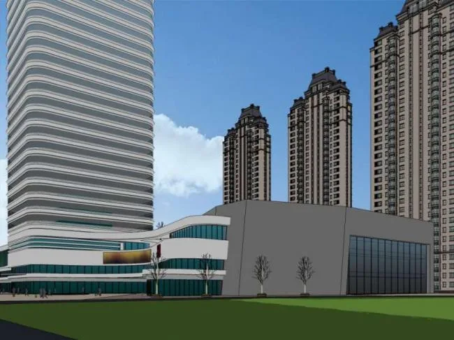 Sketchup Complex Model | Multi story High rise Complex, High rise Office Building, Commercial, Hotel, Apartment, Modern Style