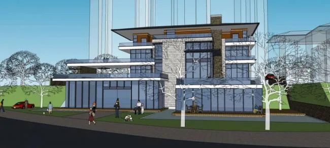 Sketchup Villa Model | Solo Villa, Modern Style