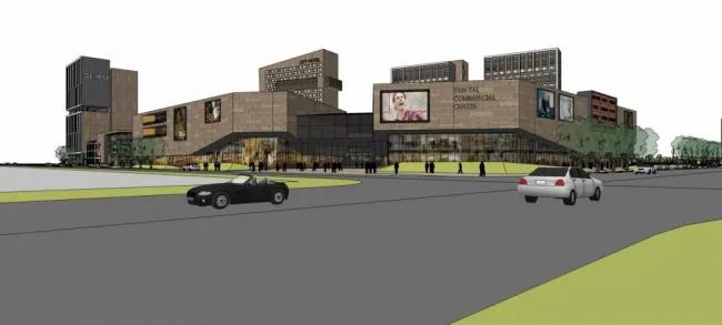 Sketchup Office Model | High Rise Office Area, Bottom Floor Commercial, Modern Style