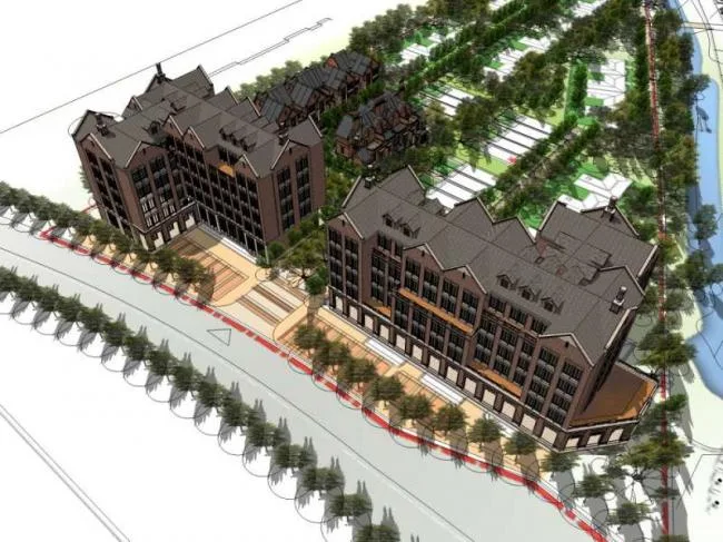Sketchup Residential Model | Multi story Residence, Garden House, British Classical Style