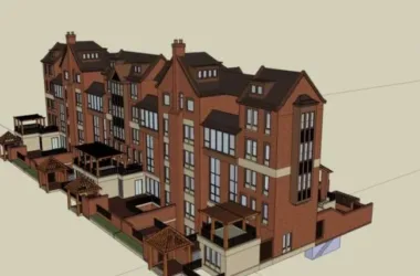 SketchUp Residential Model: Multi-Story Classical Style Home-BIM WORLD