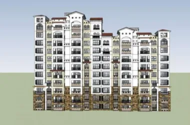 SketchUp Residential Models: High-Rise Buildings in Classical Style-BIM WORLD