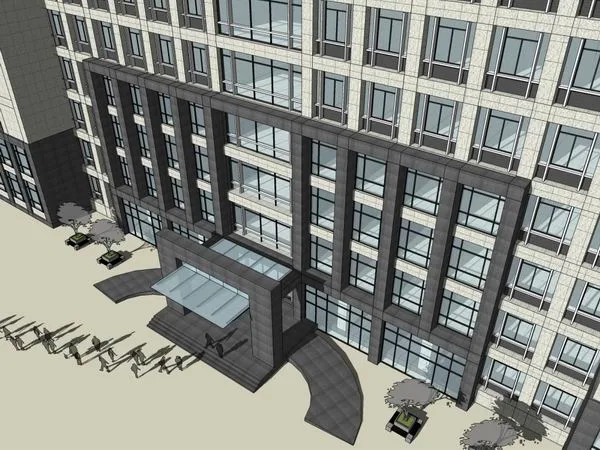 Sketchup Office Model | Multi story Administrative Office Building, Classical Style