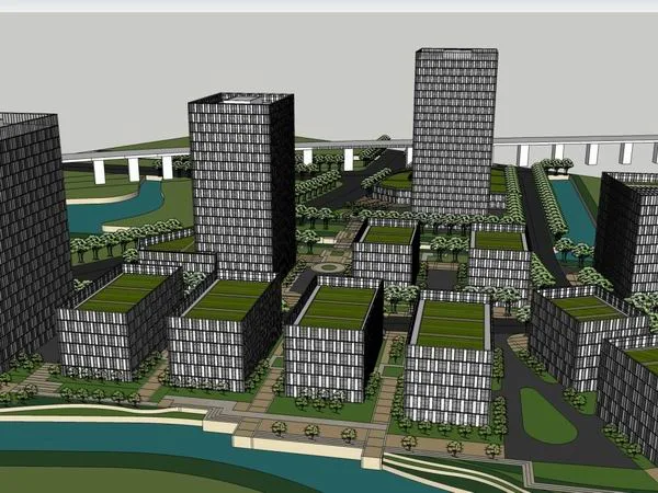Sketchup Office Model | High rise Office Building, Modern Style