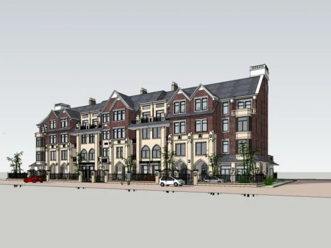 Sketchup Villa Model | Townhouse, Classical Style