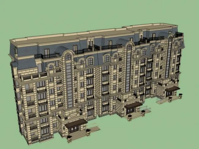 Sketchup Residential Model | Multi story Residence, Classical Style