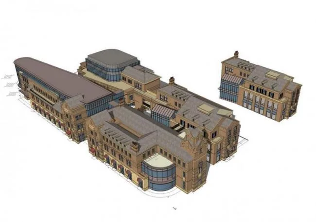 Sketchup Business Model | Multi story Commercial Street, European Classical Style