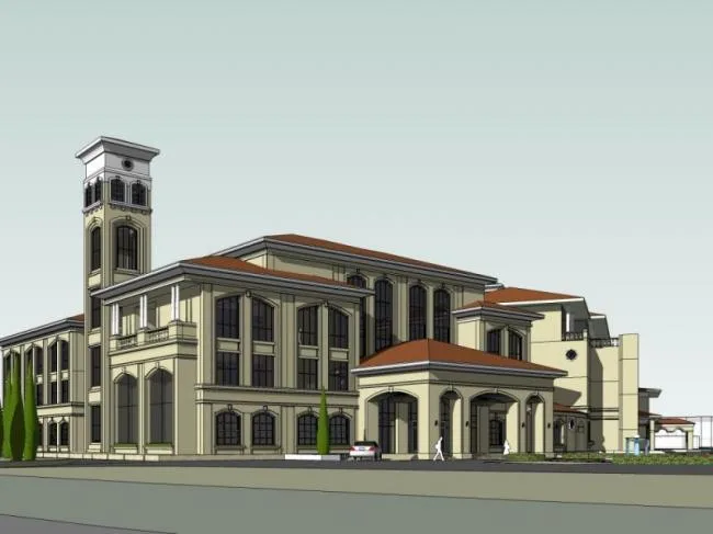 Sketchup Business Model | Multi story Clubhouse, Mediterranean Classical Style