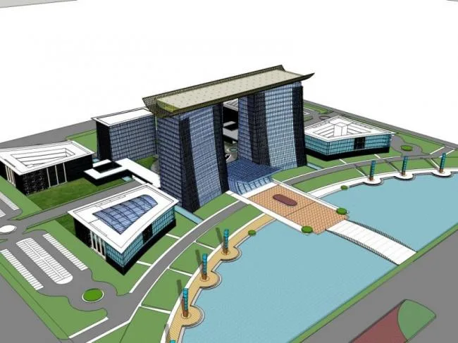 Sketchup Office Model | High rise Office Building, Modern Style