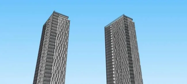 Sketchup Office Model | High rise commercial office building, modern style