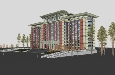 SketchUp Office Model: Classical-Style High-Rise Building-BIM WORLD