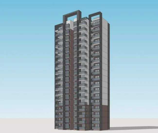 Sketchup Residential Model | High rise Residential Buildings, Residential Buildings, Modern Style