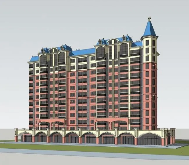 Sketchup Residential Model | High rise Residential Buildings, Residential Buildings, British Style, Classical Style