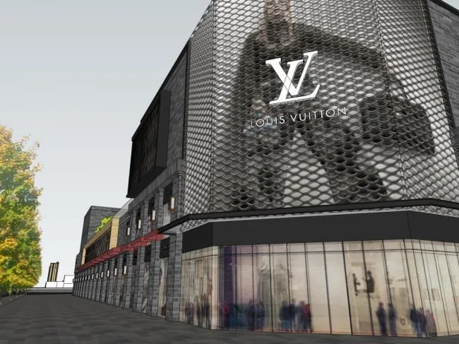 Sketchup Business Model | Multi story Commercial Street, Modern Chinese Style