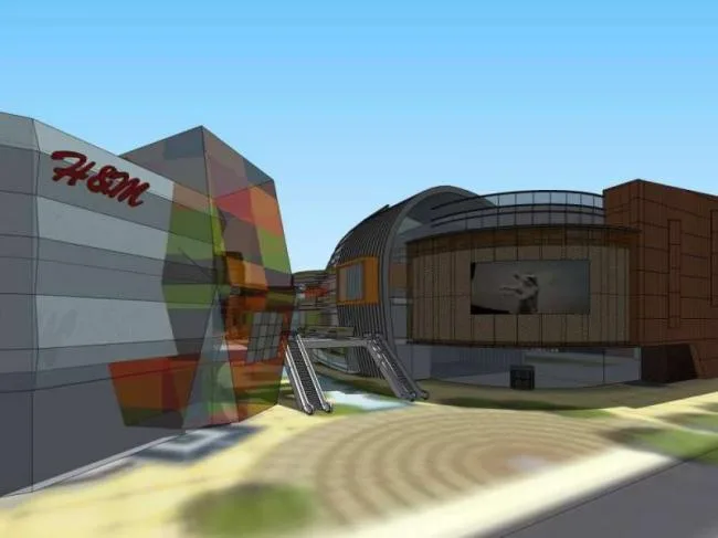 Sketchup Business Model | Multi story Business Center, Modern Style