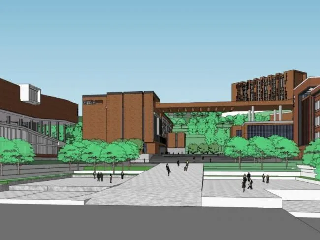 Sketchup School Model | Multi story Teaching Building School, Campus Educational Architecture, Modern Style