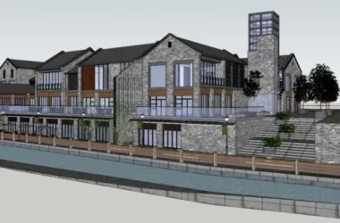SketchUp Business Model: Multi-Story Huizhou-Style Commercial Street in Modern Chinese Design-BIM WORLD