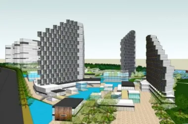 Modern High-Rise Resort Hotel Model in SketchUp-BIM WORLD