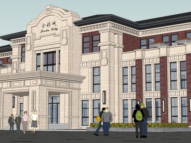 Sketchup Business Model | Multi story Clubhouse, Classical Style