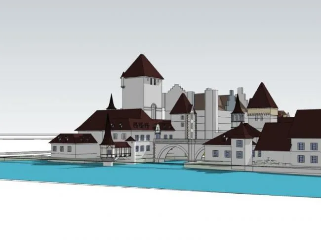 Sketchup Hotel Model | Multi story Resort Hotel, Classical Style
