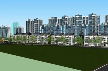 Sketchup Planning Model | Multi story Residential Planning, Modern Style, 4+13+20 Floors-BIM WORLD