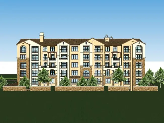 Classical Multi-Story Residential Complex Model in SketchUp